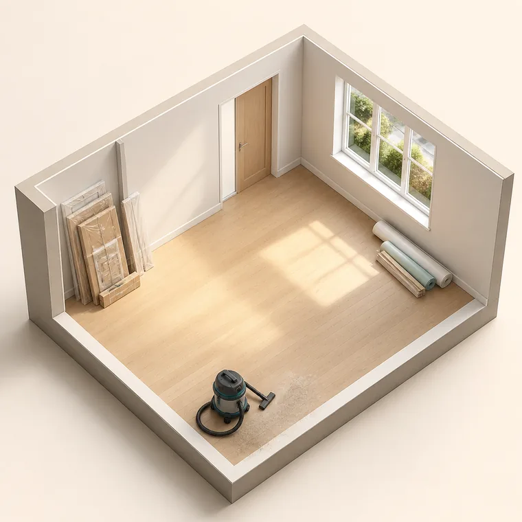 После ремонта до уборки